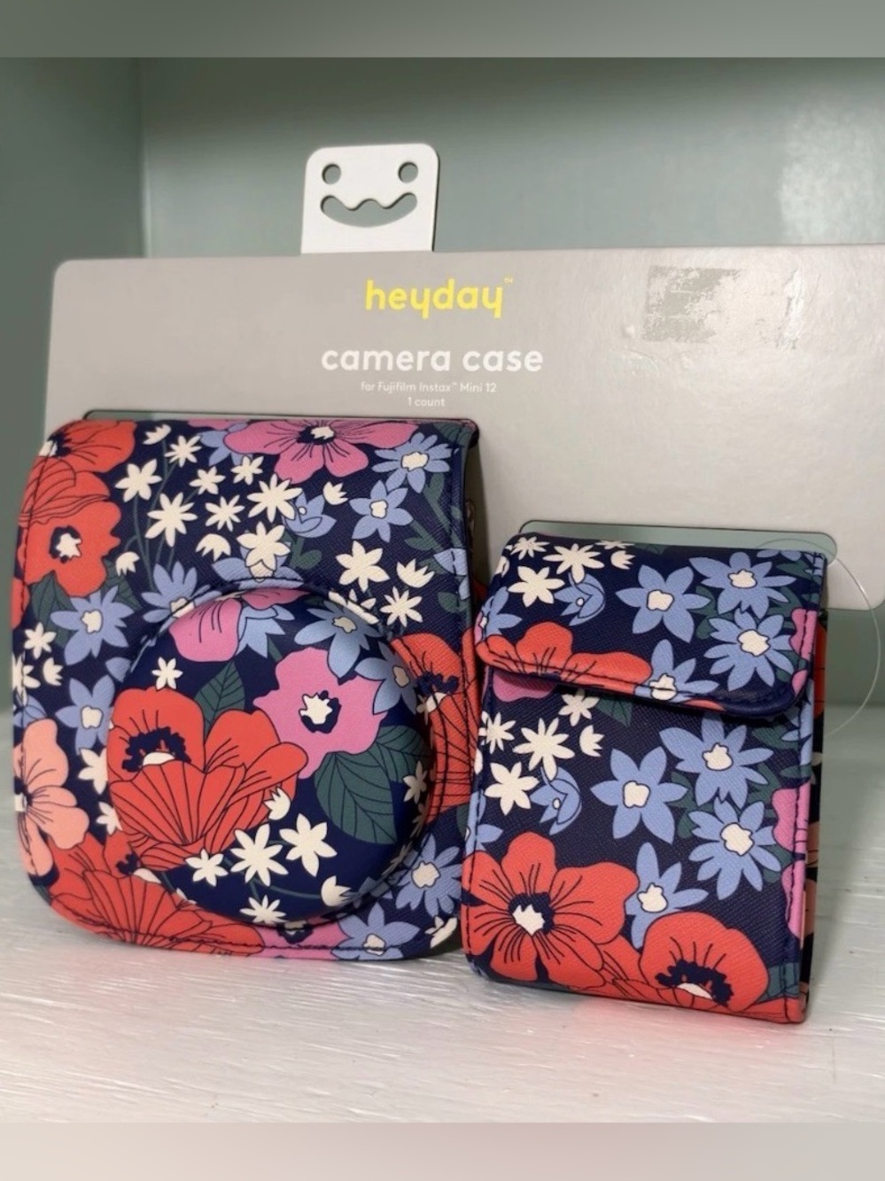 Heyday Camera Case Fujifilm Instax Mini 12 Floral Multicolor Soft Case Strap